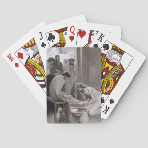 Albert Edelfelt - Jesus Washing Feet of Disciples Playing Cards