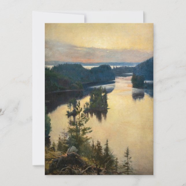 Albert Edelfelt - Kaukola Ridge at Sunset Thank You Card (Front)
