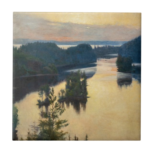 Albert Edelfelt - Kaukola Ridge at Sunset Tile (Front)