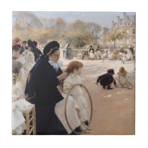 Albert Edelfelt - Luxembourg Gardens, Paris Tile