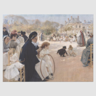 Albert Edelfelt - Luxembourg Gardens, Paris Tissue Paper