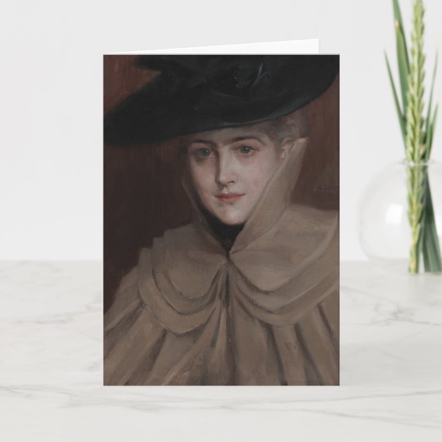 Albert Edelfelt - Portrait of a Young Woman Card (Front)