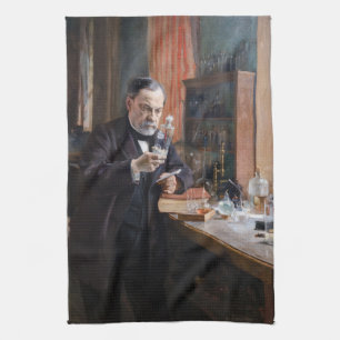 Albert Edelfelt - Portrait of Louis Pasteur Kitchen Towel
