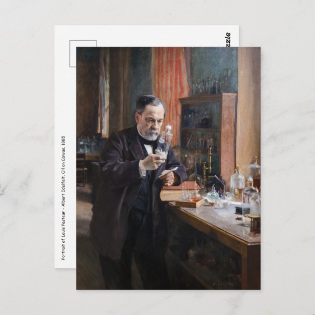 Albert Edelfelt - Portrait of Louis Pasteur Postcard (Front/Back)