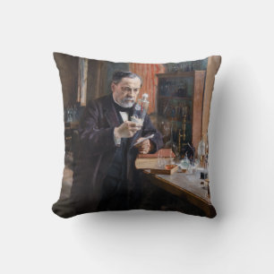 Albert Edelfelt - Portrait of Louis Pasteur Throw Pillow
