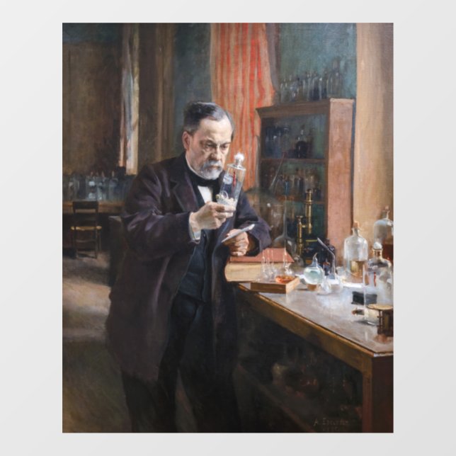 Albert Edelfelt - Portrait of Louis Pasteur Window Cling (Sheet)