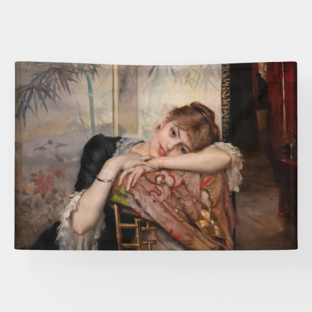 Albert Edelfelt - The Parisienne / Virginie Banner (Horizontal)