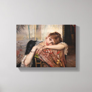 Albert Edelfelt - The Parisienne / Virginie Canvas Print