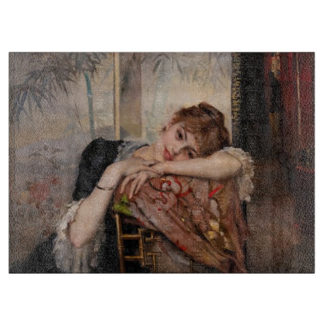Albert Edelfelt - The Parisienne / Virginie Cutting Board (Front)