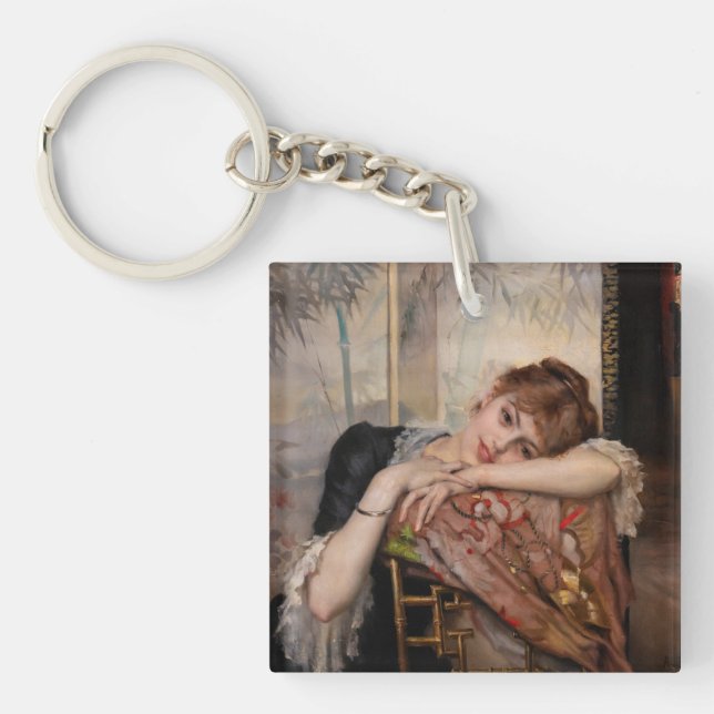 Albert Edelfelt - The Parisienne / Virginie Keychain (Front)