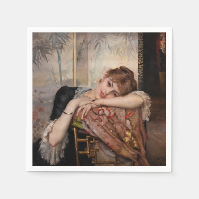 Albert Edelfelt - The Parisienne / Virginie Napkin (Front)