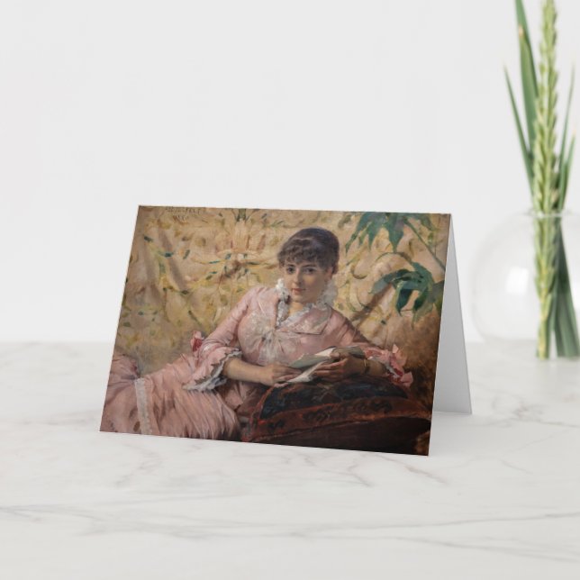 Albert Edelfelt - The Reading Parisienne Card (Front)