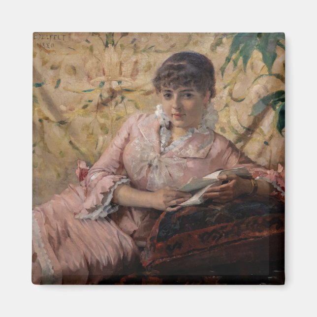 Albert Edelfelt - The Reading Parisienne Magnet (Front)