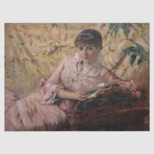 Albert Edelfelt - The Reading Parisienne Tissue Paper