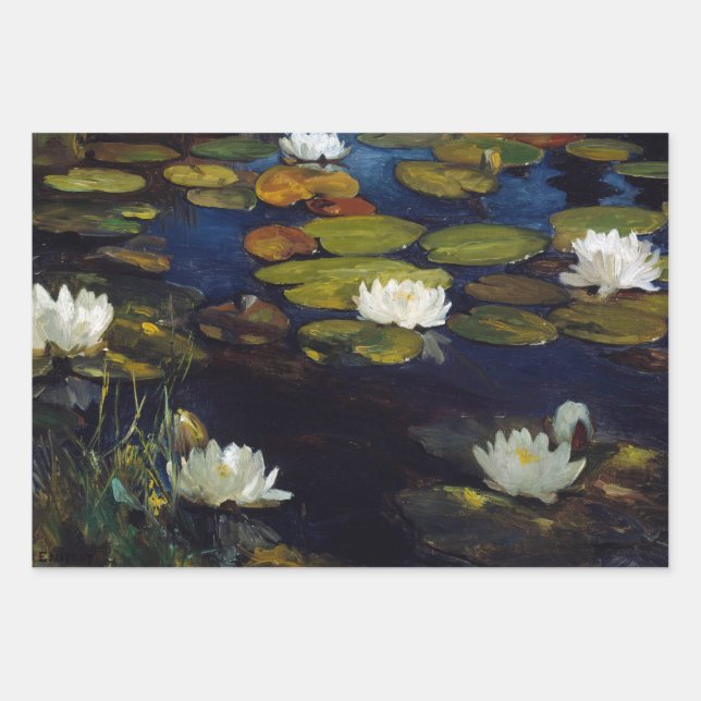 Albert Edelfelt - Water Lilies, Study Wrapping Paper Sheet (Front)