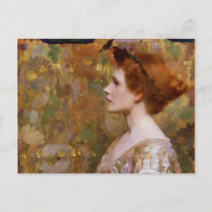 Albert Herter Woman with Red Hair Postcard