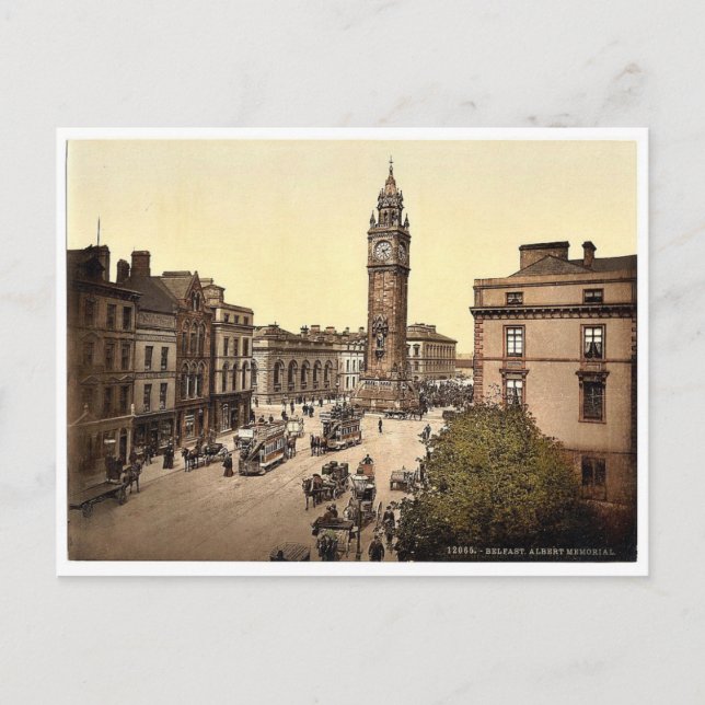 Albert Memorial. Belfast. Co. Antrim, Ireland rare Postcard (Front)