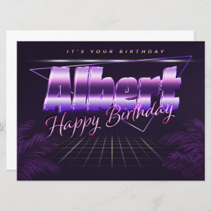 Albert Name First Name pura retro card Birthday