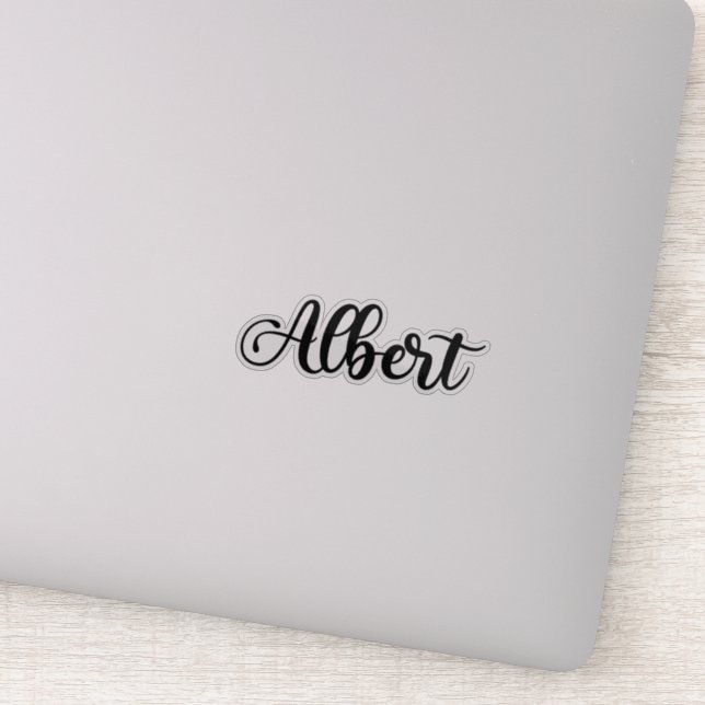 Albert Name - Handwritten Calligraphy (Detail)