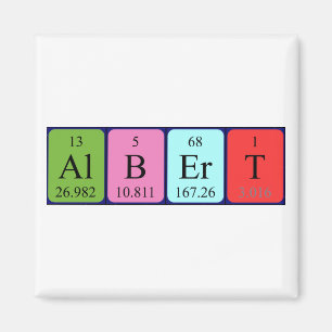 Albert periodic table name magnet