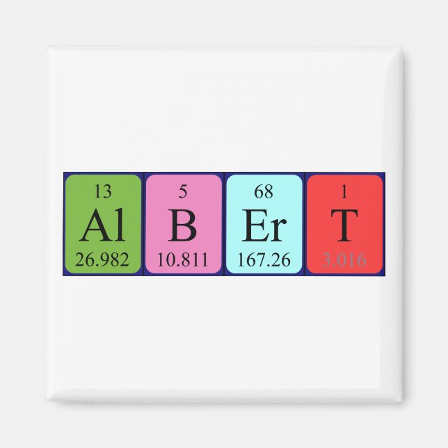 Albert periodic table name magnet (Front)