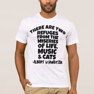 ALBERT SCHWEITZER CHATS ET T-SHIRTS MUSICAUX
