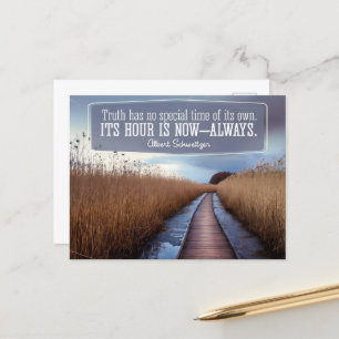 Albert Schweitzer Inspirational Quote "Truth" Postcard