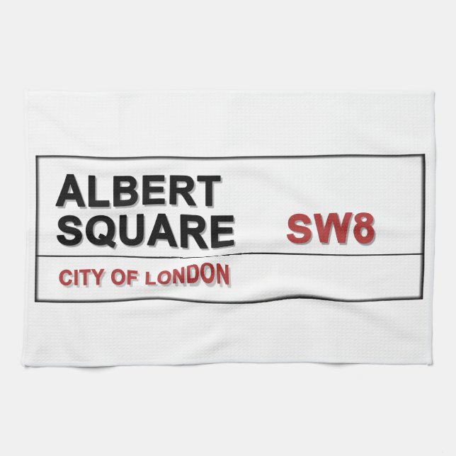 Albert Square London England Kitchen Towel (Horizontal)
