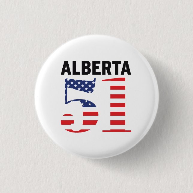 Alberta 51st American State WEXIT 1 Inch Round Button (Front)