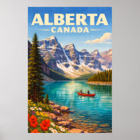 Alberta Canada Canadian Rockies Vintage Travel