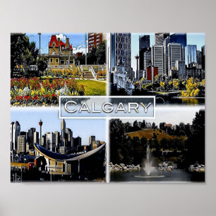 Alberta - Canada - Mosaic - Poster