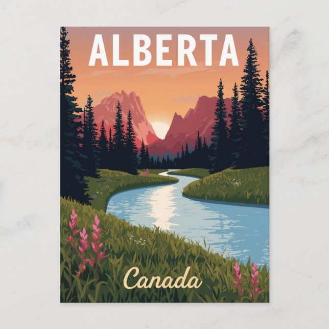 Alberta Canada Rocky Mountains Postcard (Front)