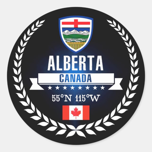 Alberta Classic Round Sticker (Front)