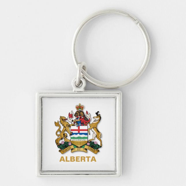 Alberta coat of arms keychain (Front)