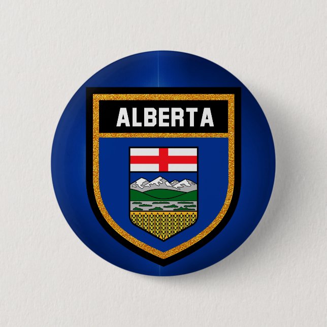 Alberta Flag 2 Inch Round Button (Front)