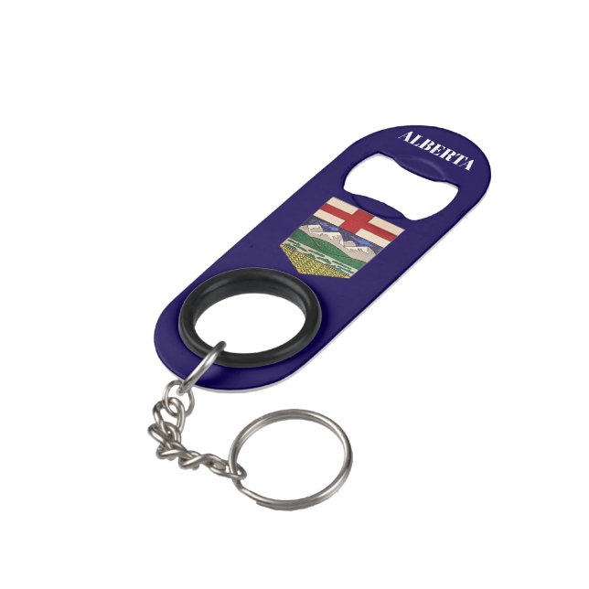 ALBERTA KEYCHAIN BOTTLE OPENER (Back Angled)