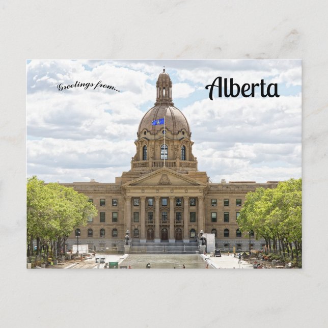 Alberta Legislature Building Alberta Canada Postcard (Front)