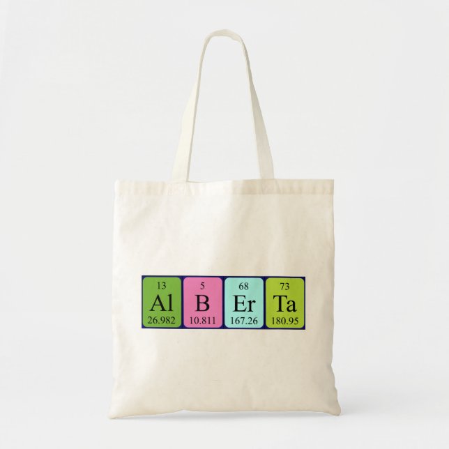Alberta periodic table name tote bag (Front)