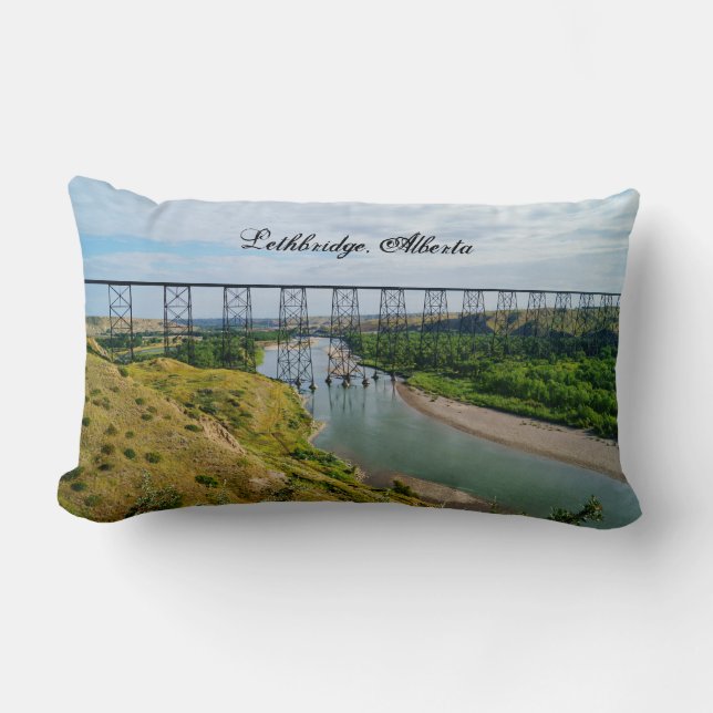 Alberta Railway Icon Lumbar Pillow (Front)