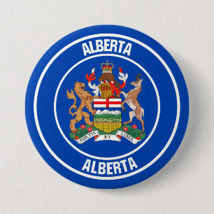 Alberta  Round Emblem 3 Inch Round Button