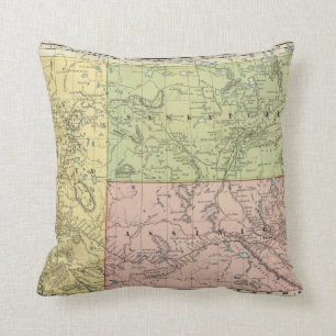 Alberta, Saskatchewan Throw Pillow