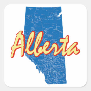 Alberta Square Sticker