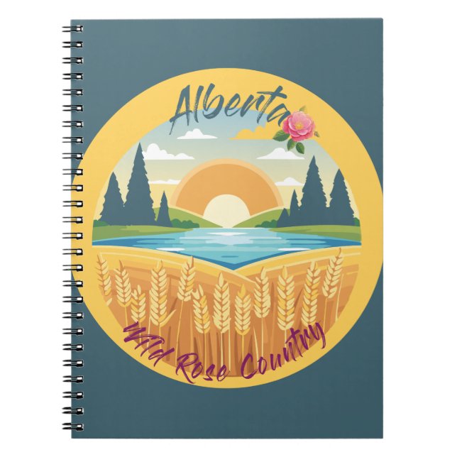 Alberta: Wild Rose Country Notebook (Front)