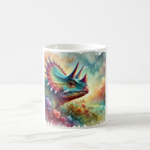 Albertaceratops in Nature 240824AREF125 - Watercol Coffee Mug