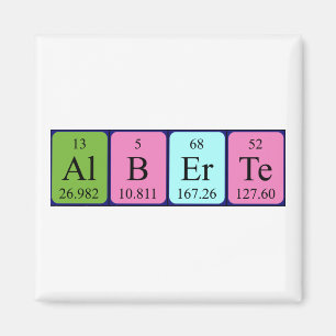 Alberte periodic table name magnet