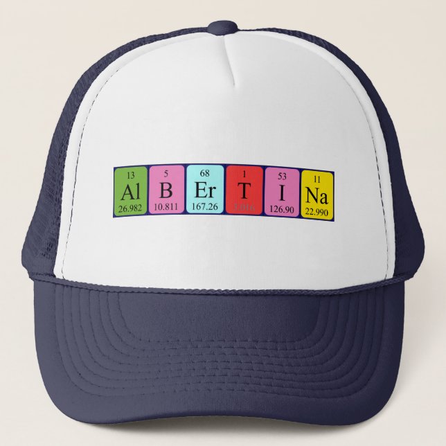 Albertina periodic table name hat (Front)
