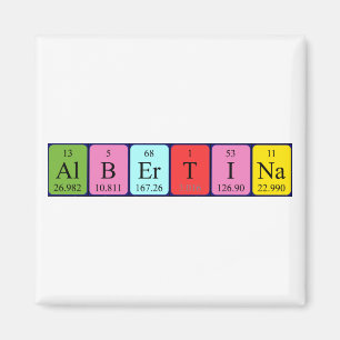 Albertina periodic table name magnet