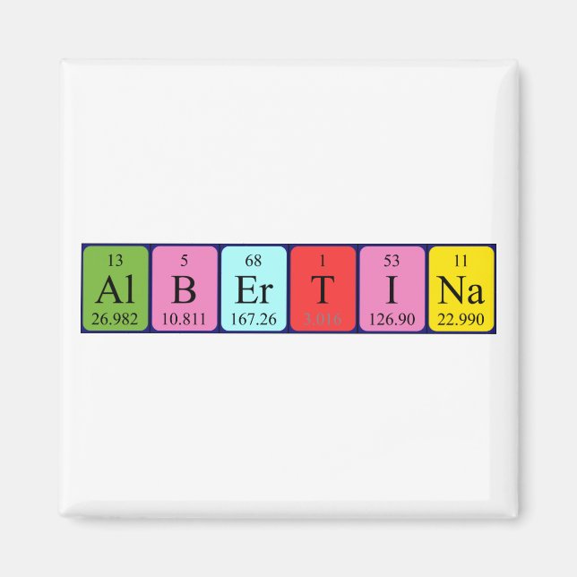 Albertina periodic table name magnet (Front)