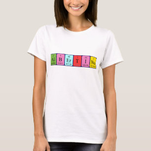 Albertina periodic table name shirt