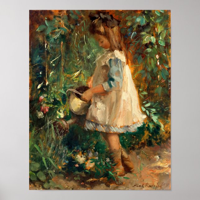 Albertine in the Garden | Albert Roelofs Poster (Front)